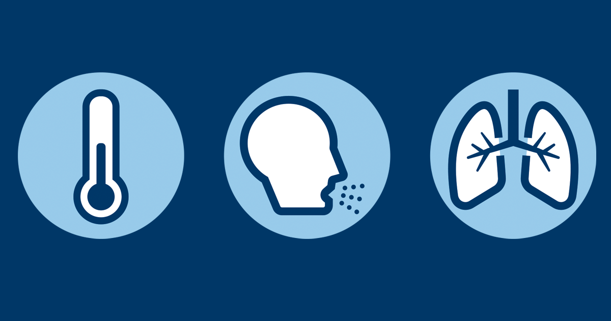 Image illustrating symptoms of COVID-19