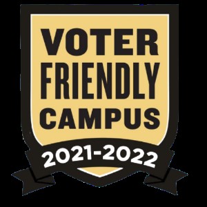 Image of logo celebrating La Salle University's status as a Voter Friendly Campus