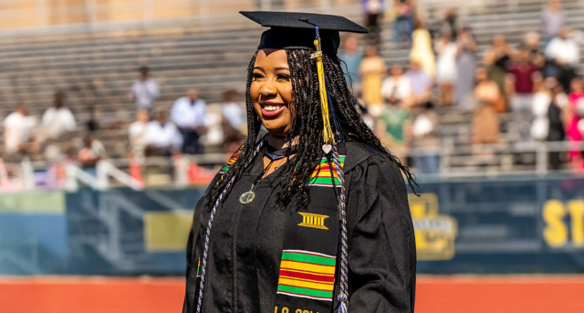 Kenya Gayles, '25, graduating in May.