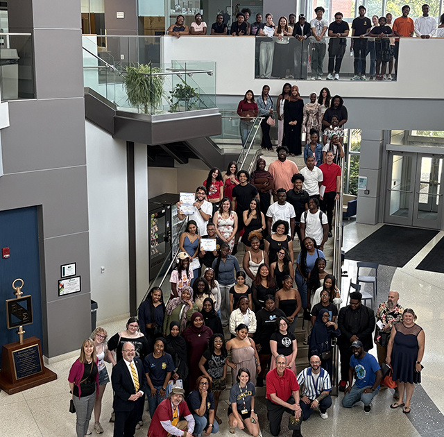 The incoming Explorers who took part in La Salle's Academic Discovery Program (ADP) Summer Bridge.