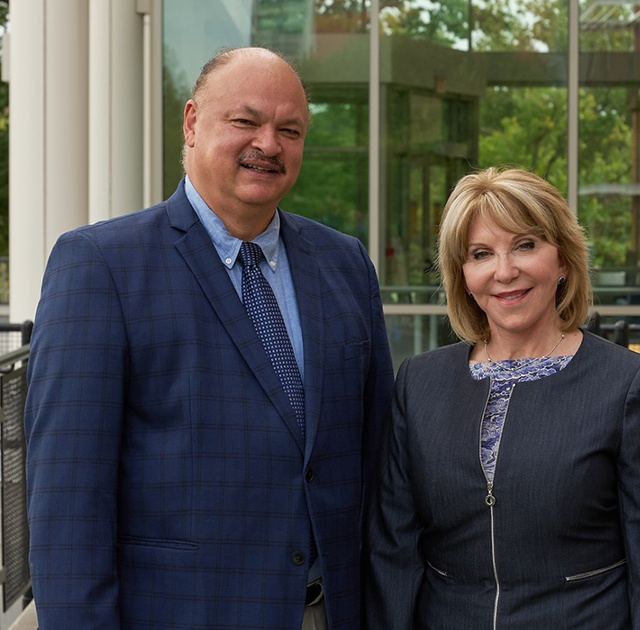 Cesar Ruiz, SLP.D., CCC-SLP, BCS-S, and Evelyn Klein, Ph.D., CCC-SLP, BCS-CL ASHA Fellow, faculty members in La Salle's Department of Communications Sciences and Disorders