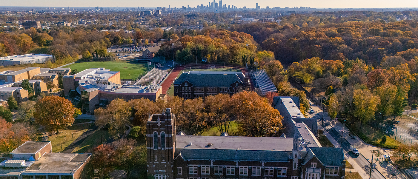 Aerial view of campus