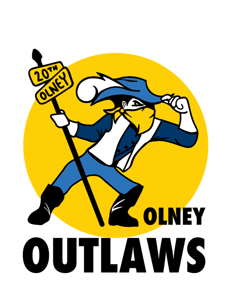 The Olney Outlaws logo created by Claire Durham, '26.