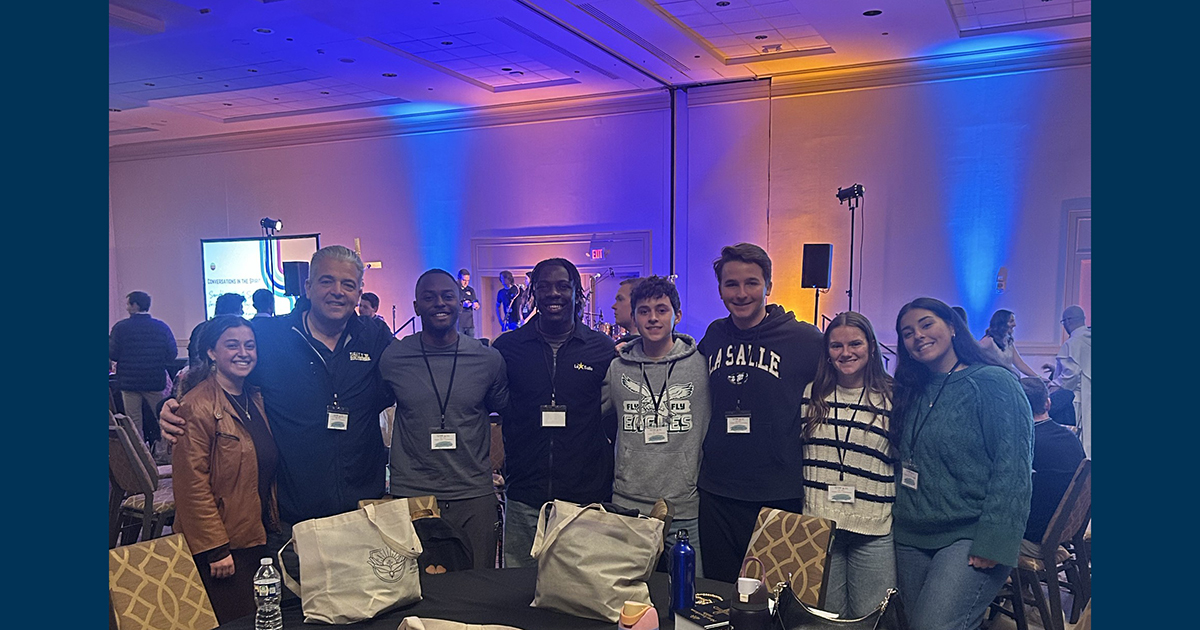 La Salle University students and faculty at The Well: Young Adult Conference hosted by The Office for Ministry with Young Adults (OMYA).