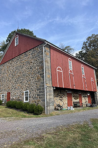 One of Tornambe paintings biggest projects, painting a barn built in the 1800s.