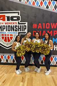 Giovanna Lorenzo, '27, (third from left) with members of the La Salle University Dance Team.