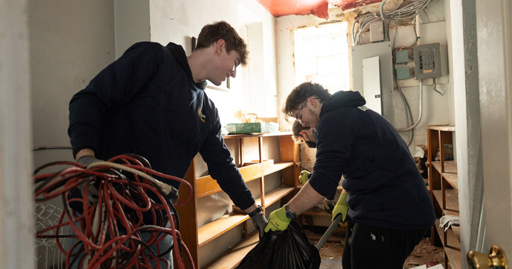 Explorers volunteering for MLK Day of Service.