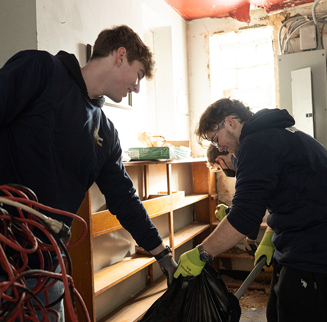 Explorers volunteering for MLK Day of Service.