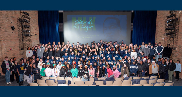Explorers volunteering for MLK Day of Service.