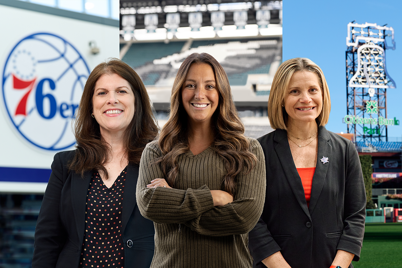 Tina Szwak, ’01, Andrea Sorli, ’11, and Shannon Snellman, ’05