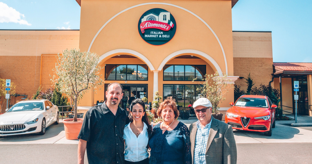 Nappi with her family at Altomonte's Italian Market.