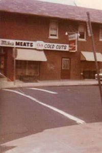 The family's store, Mike's Meats, on Wister Street.