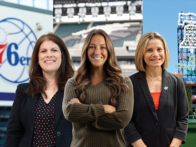 Tina Szwak, ’01, Andrea Sorli, ’11, and Shannon Snellman, ’05