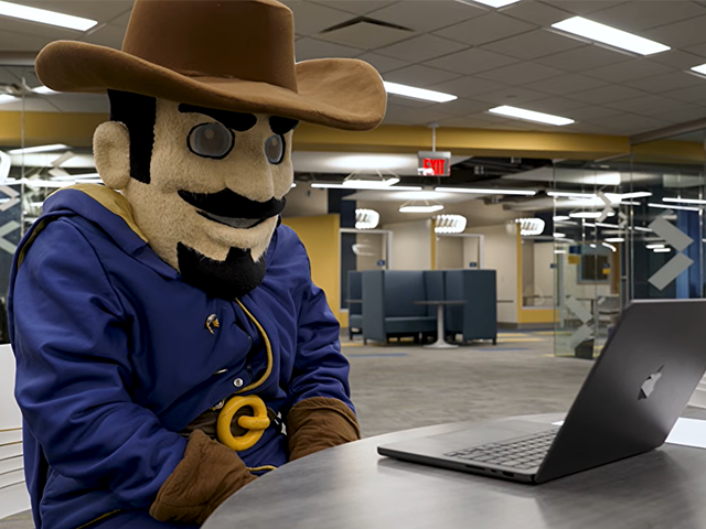 The Explorer looking at a computer screen