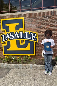 Adia Brown, '27, MPH '28, at Blue and Gold Day.