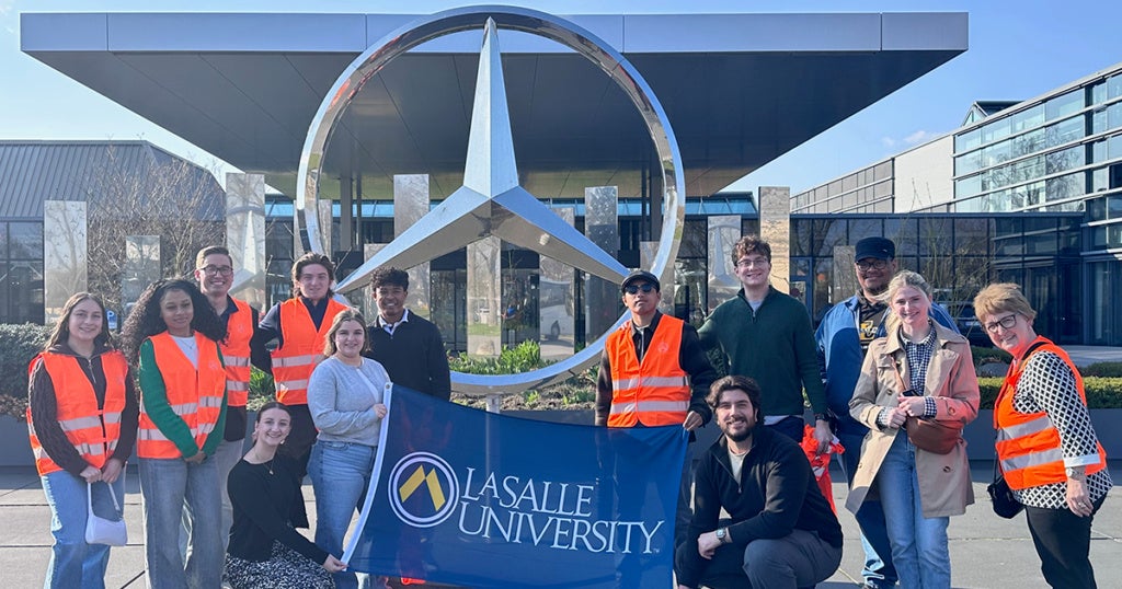La Salle University students on a study abroad trip to France and Germany.