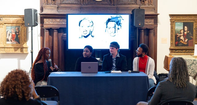 Public HArt, a panel discussion in the La Salle University Art Museum, exploring the intersection between art and public health.