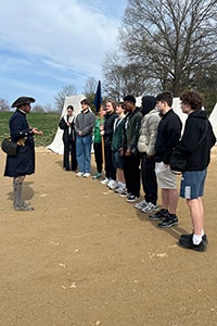La Salle University students on a travel study trip to Virginia.