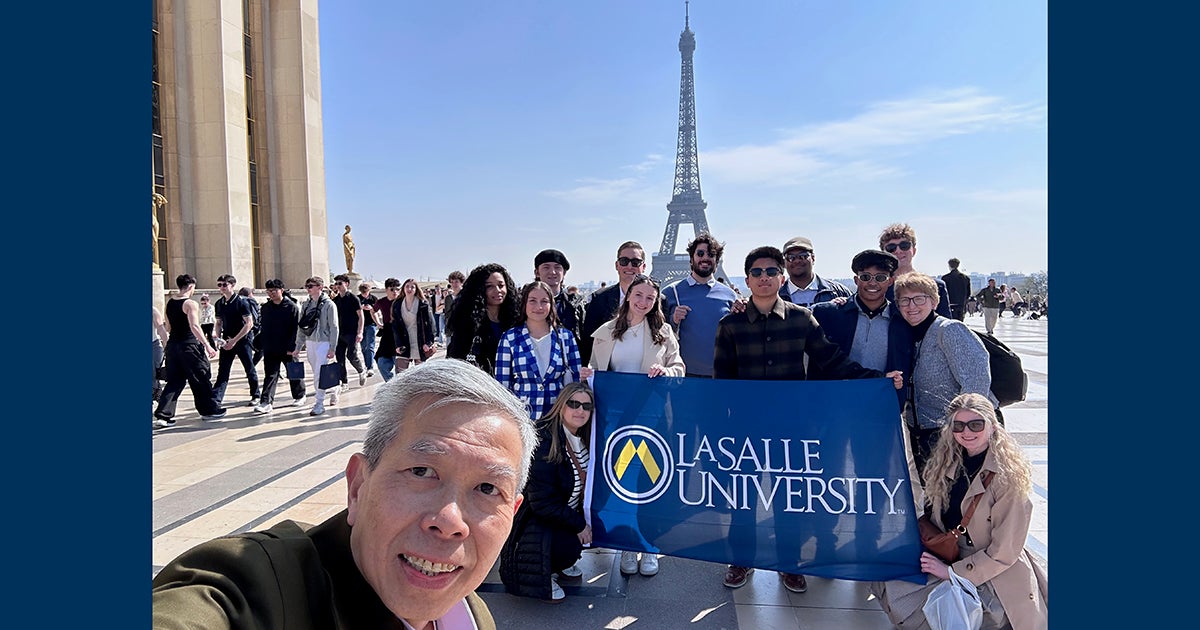 La Salle University students on a study abroad trip to France and Germany.