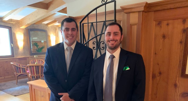 Joe Ruane, '21, MBA '26 (left) and Tim Ruane, '21, MBA '26 (right)