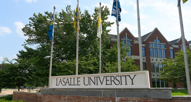 La Salle University sign