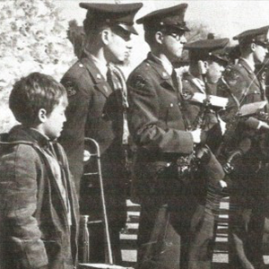 Paul Hannan, ’70, playing with the ROTC Band as a student at La Salle University