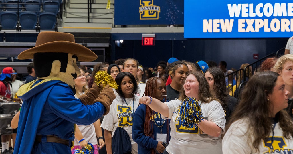 The Explorer at New Student Welcome Convocation.