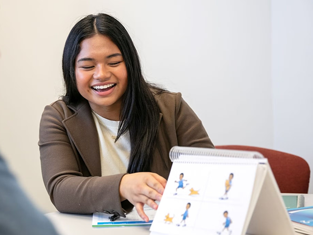 Image of a student teaching