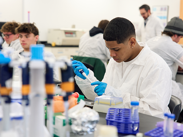 Image of students in a lab