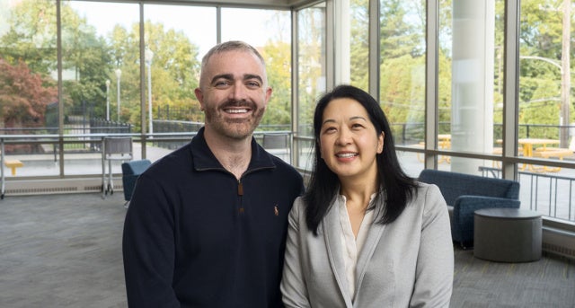 Zachary Polmounter, '16, DNP '28, and Annie Perng, DNP '28.