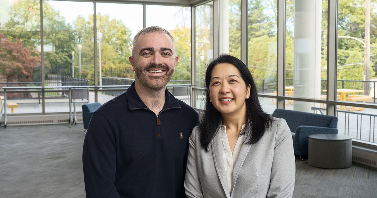 Zachary Polmounter, '16, DNP '28, and Annie Perng, DNP '28.